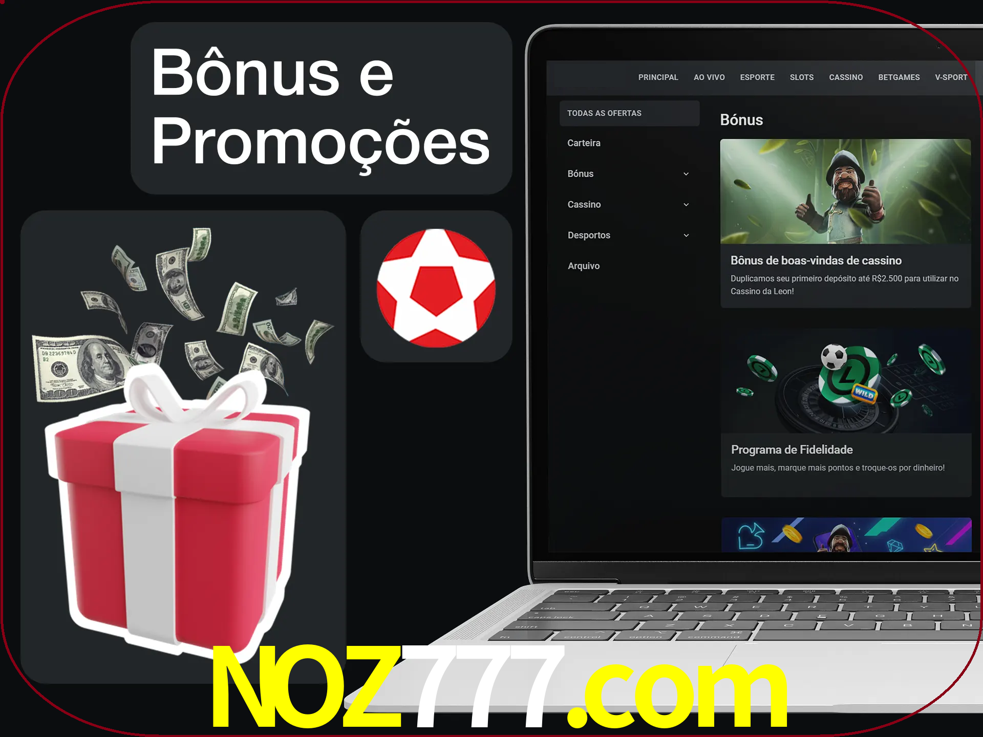 Verifique se há novos bônus e promoções.
