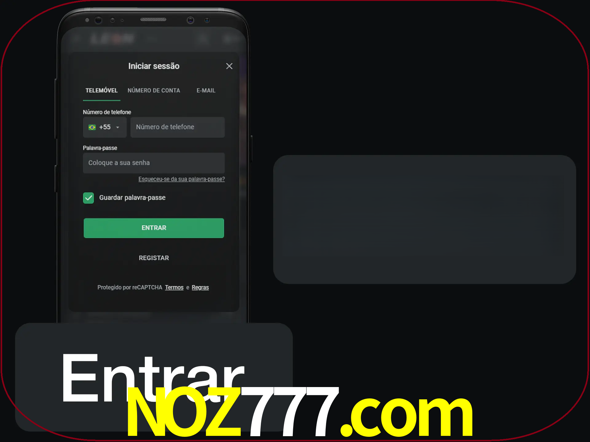 Faça o login para começar a apostar e jogar no cassino.